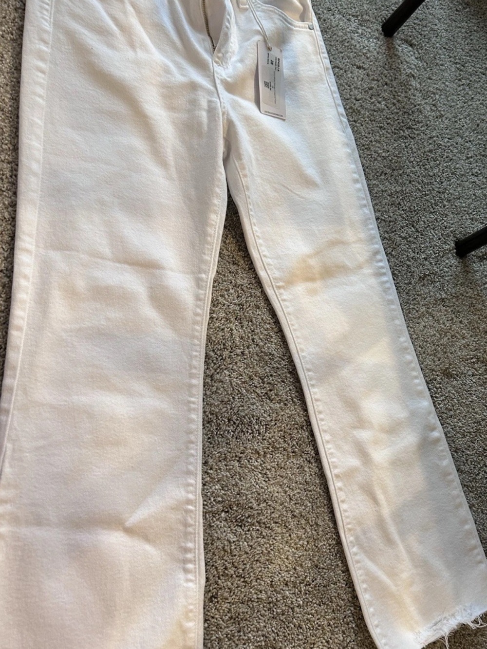 Just Black White Ankle Straight Jeans